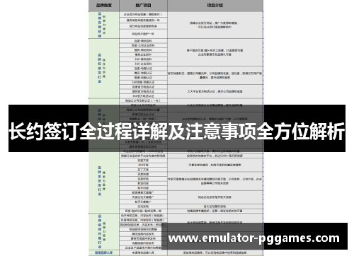 长约签订全过程详解及注意事项全方位解析