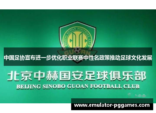 中国足协宣布进一步优化职业联赛中性名政策推动足球文化发展 中国足协宣布进一步优化职业联赛中性名政策推动足球文化发展